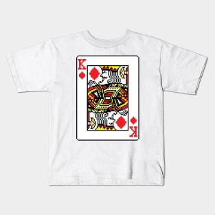 King of Diamonds Pixel Art Kids T-Shirt